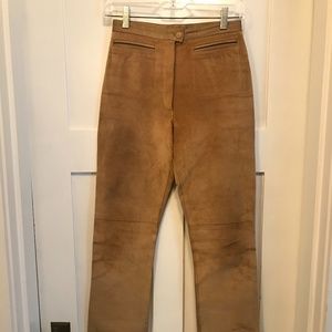 MANIGANCE Paris Golden Leather Slim-Fit Pants